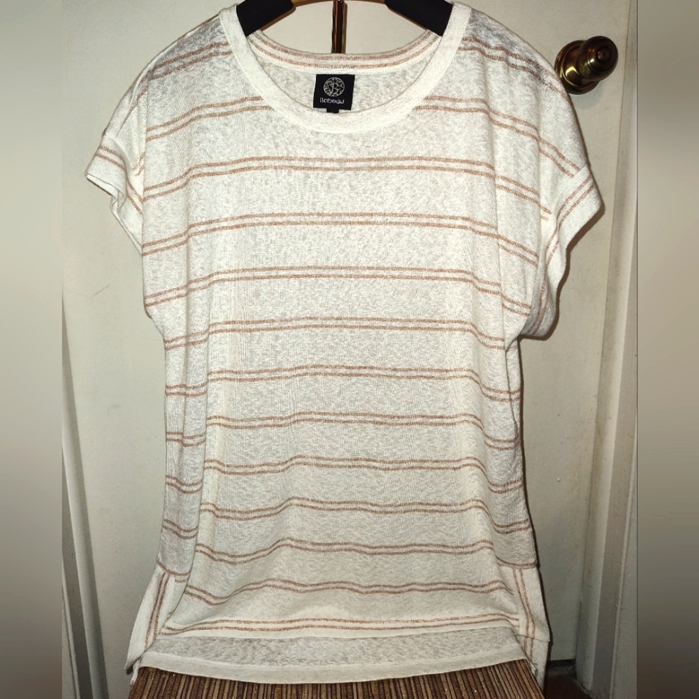 Striped Cream Top